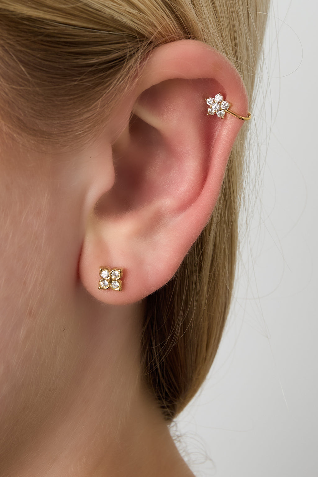 Irisia Flower Ear Cuffs 